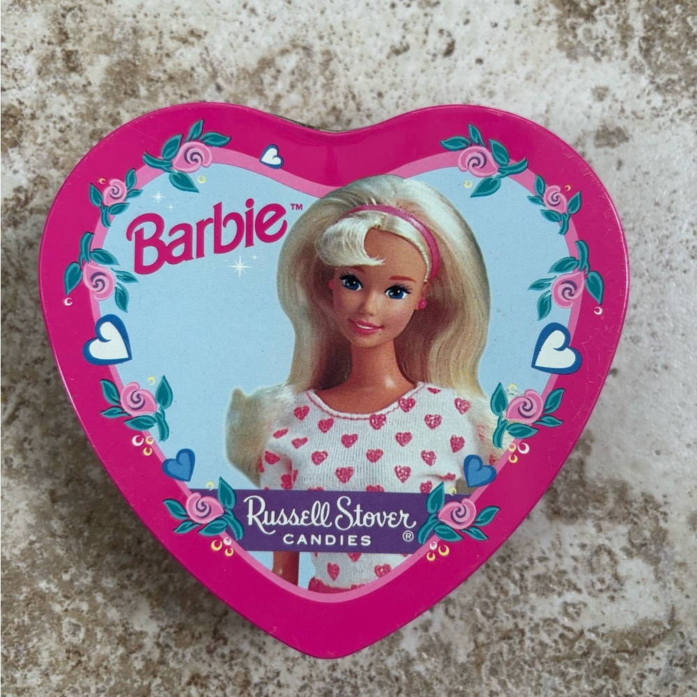 Empty Barbie Russell Stover's Candy Tin Valentines Day 1996